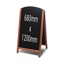 Kundenstopper aus Holz mit Kreidetafel für den Gehweg Kundenstopper aus Holz mit Kreidetafel für den Gehweg