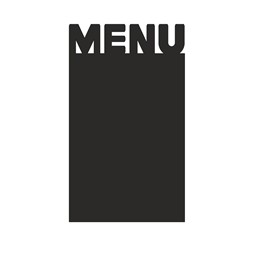 Zeige Details für Menü Kreidetafel als Tischaufsteller Bild von Menü Kreidetafel als Tischaufsteller