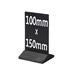 Kreidetafel-Tischaufsteller (100x150mm) mit schwarzem Holzfuss, Bild 1