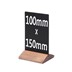 Kreidetafel-Tischaufsteller (100x150mm) mit hellbraunem Holzfuss, Bild 1