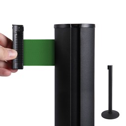 Tensatoren - Gurtständer Schwarz mit grünem Absperrband